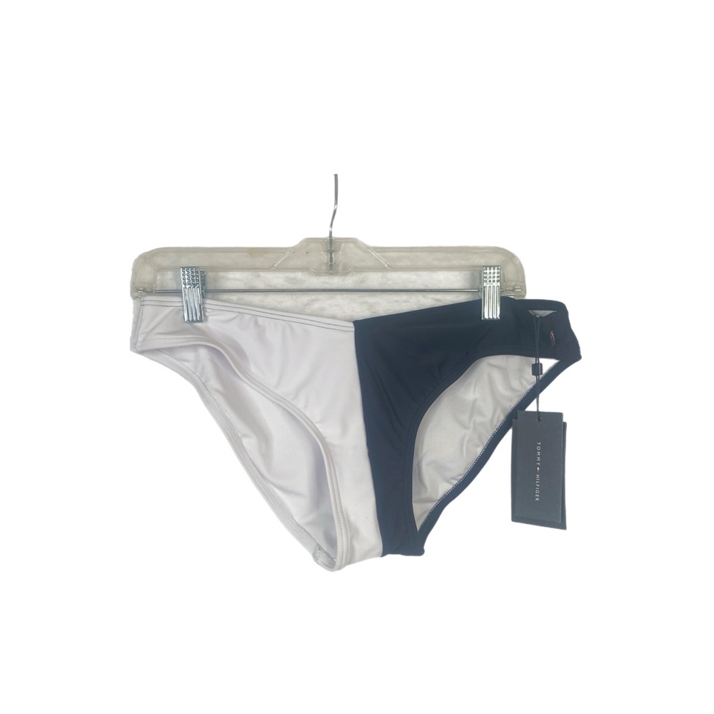 Tommy Hilfiger Women’s Black and White Bikini Bottoms, Size M NWT